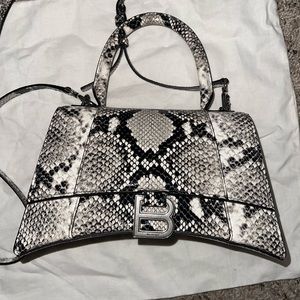 Balenciaga hourglass bag in snakeskin size small